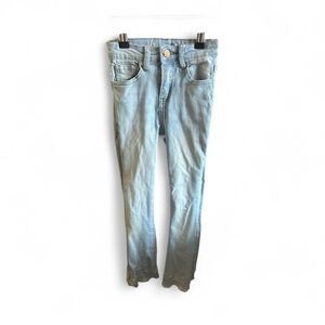 Little Girls Skinny Flare Floral Embroidered Casual
light Blue Denim Jeans Pants